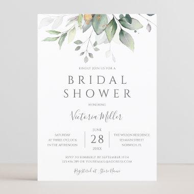 Budget Boho Greenery Bridal Shower Invitations