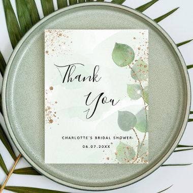Budget bridal shower eucalyptus thank you Invitations