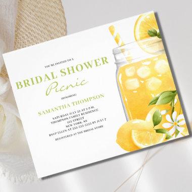 Budget Bridal Shower Picnic Lemon Invitations Flyer