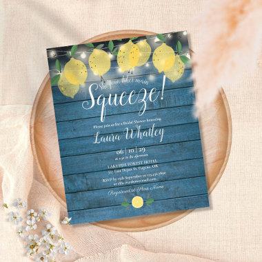 Budget Bridal Shower Rustic Lemons Squeeze Invite