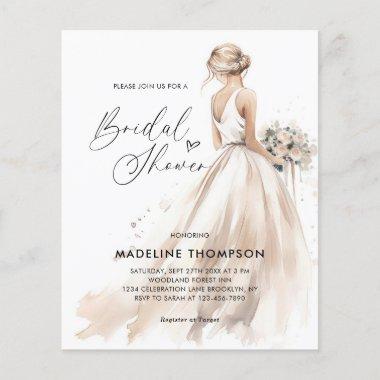 BUDGET Elegant Bride Wedding Gown Bridal Shower