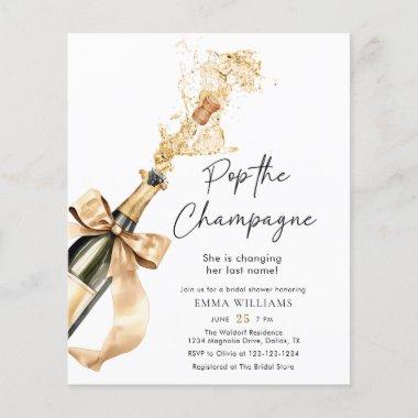 Budget Gold Pop The Champagne Bridal Shower