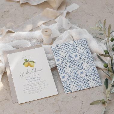 Budget Lemon & Mediterranean Tiles Bridal Shower