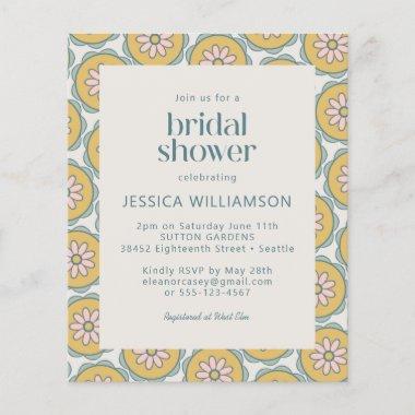 Budget Retro Boho Floral Pastel Bridal Shower