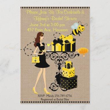 Bumble Bee Cocktail Keep Calm Bridal Shower Invite