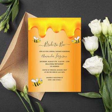 Bumble bees bride to bee honey drips bridal shower Invitations