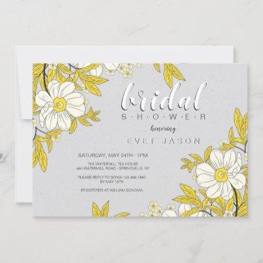 Buttercup Flowers Shower Invitations