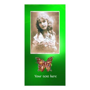 BUTTERFLY EMERALD ,red green Invitations