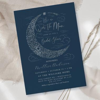By the Light of the Silvery Moon Bridal Shower Invitations