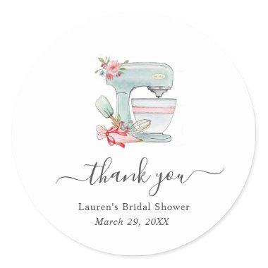 Cake Mixer Bridal Shower Thank you stickers