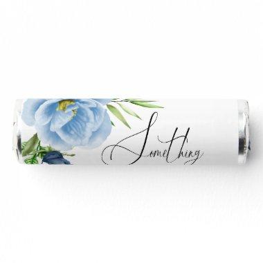 Calligraphy Something Blue Floral Bridal Shower Breath Savers® Mints