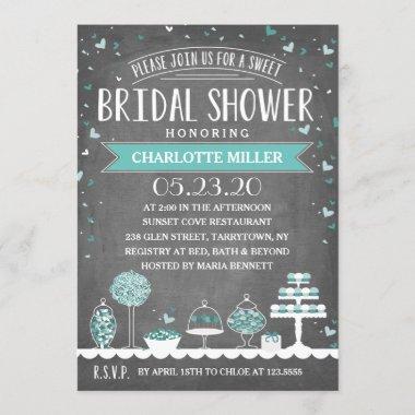 Candy Bar | Bridal Shower | Teal Invitations