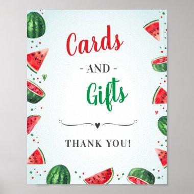 Invitations and Gifts Summer Watermelon Party Theme Poster