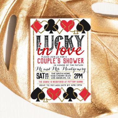 Casino Poker Bridal Couple's Shower Invitations