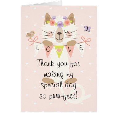 Cat Bridal Shower Thank You Note Invitations