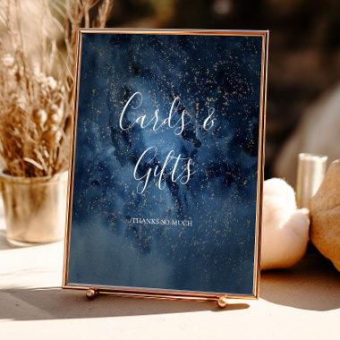 Celestial Night Sky | Gold Invitations and Gifts Sign