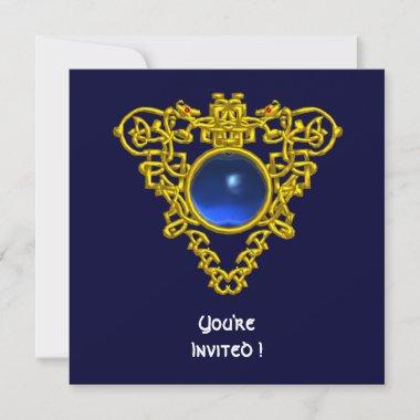 CELTIC HEART blue sapphire Invitations
