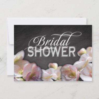 Chalkboard/Floral Bridal Shower Invitations