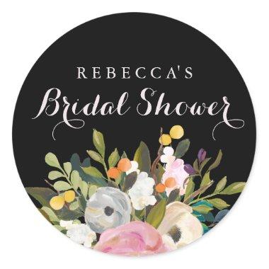 Chalkboard Spring Floral Bridal Shower Sticker