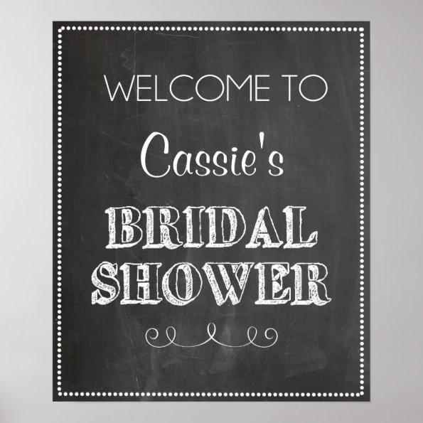 Chalkboard Welcome Bridal Shower Sign