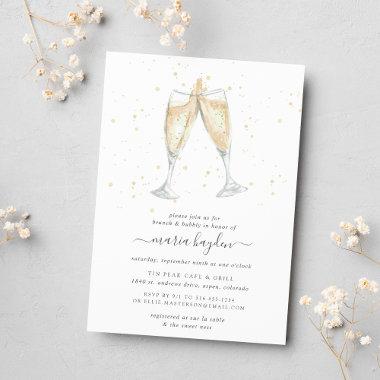 Champagne Toast | Brunch & Bubbly Bridal Shower Invitations