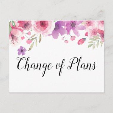 Change the Date Postponed Cancelled Event Floral PostInvitations