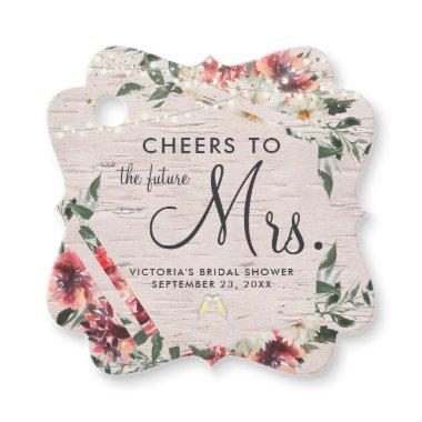 Cheers | Bridal Shower Wedding Favor Tags