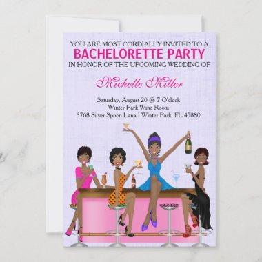 Chic Bachelorette Bash Custom Invtiation Invitations