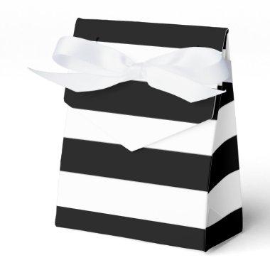 Chic Black & White Stripes Striped Birthday Party Favor Boxes
