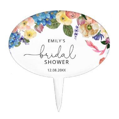 Chic Garden Floral Bridal Shower Cake Toppers