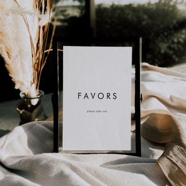 Chic Typography Wedding Favors Sign
