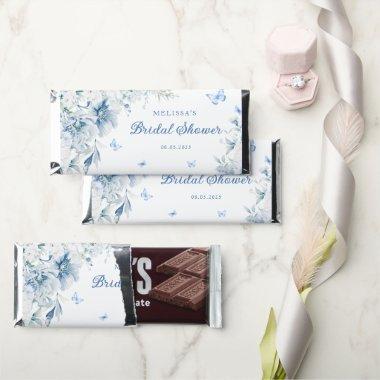 Chinoiserie Blue White Floral Bridal Shower Hershey Bar Favors