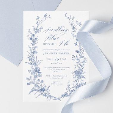 Chinoiserie Something Blue Bridal Shower Invitations