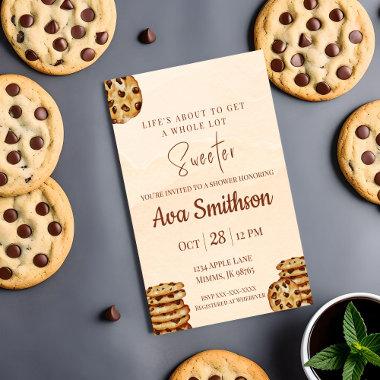 Chocolate Chip Cookie Shower Invitations