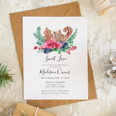 Christmas Cookie Sweet Love Holiday Bridal Shower Invitations