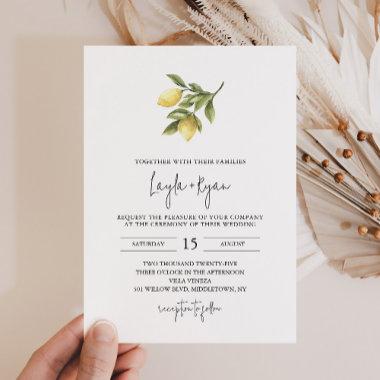 CITRON Lemon Wedding Invitations