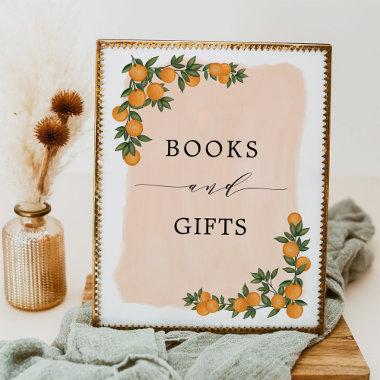 Citrus Orange Greenery Cutie Books & Gifts Sign
