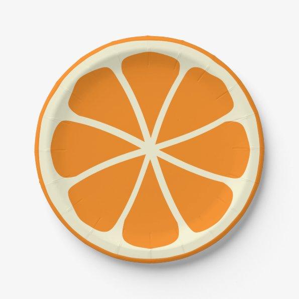 Citrus Party Orange Paper Plates