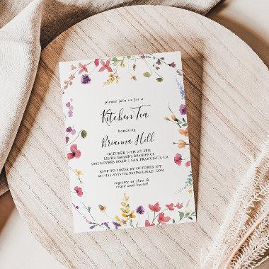Classic Colorful Wild Kitchen Tea Bridal Shower Invitations