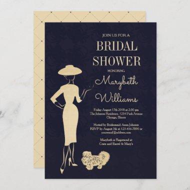 Classic Vintage 50's Fashion Bridal Shower Invitations
