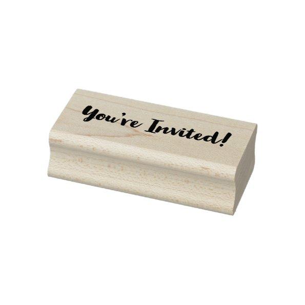 Classy You're Invited! Rubber Stamp