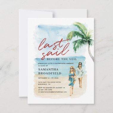 Coastal Bachelorette Weekend Itinerary and Party Invitations