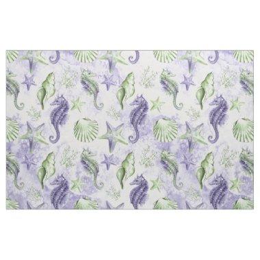Coastal Chic | Purple and Lime Green Fabric
