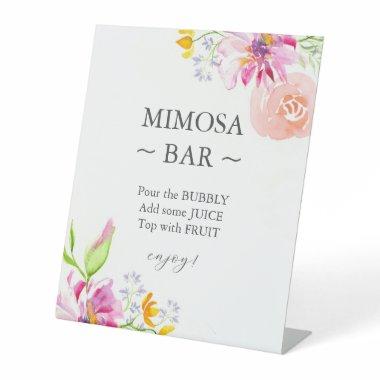 Colorful Wildflower Bridal Shower Mimosa Bar Sign