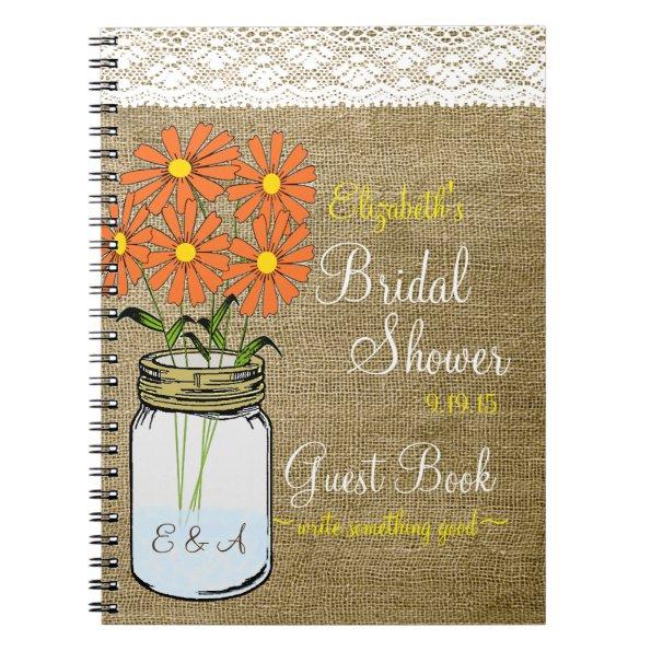 Country Bridal Shower Guest Book- Notebook