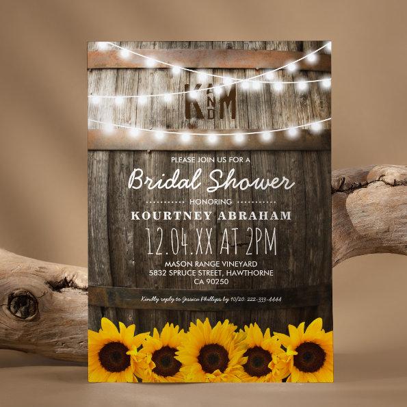 Country Rustic Bridal Shower | Sunflowers Invitations