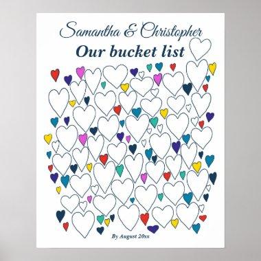 Couple Bucket List Bridal Shower Guest Book