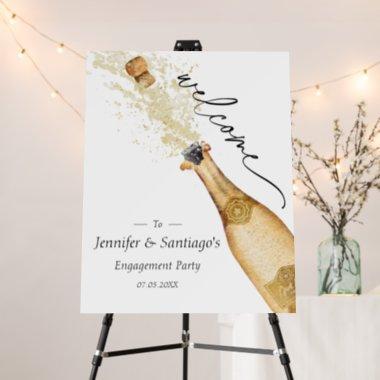 Couples Engagement Party Champagne Bottle Welcome Foam Board