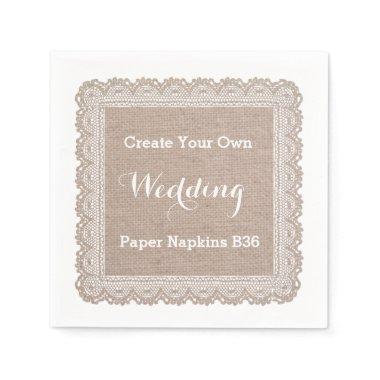 Create Your Own Rustic Burlap Look Paper Napkins 2