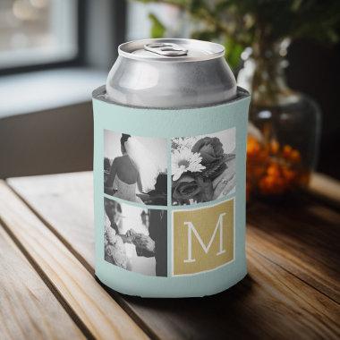 Create Your Own Wedding Photo Collage Monogram Can Cooler